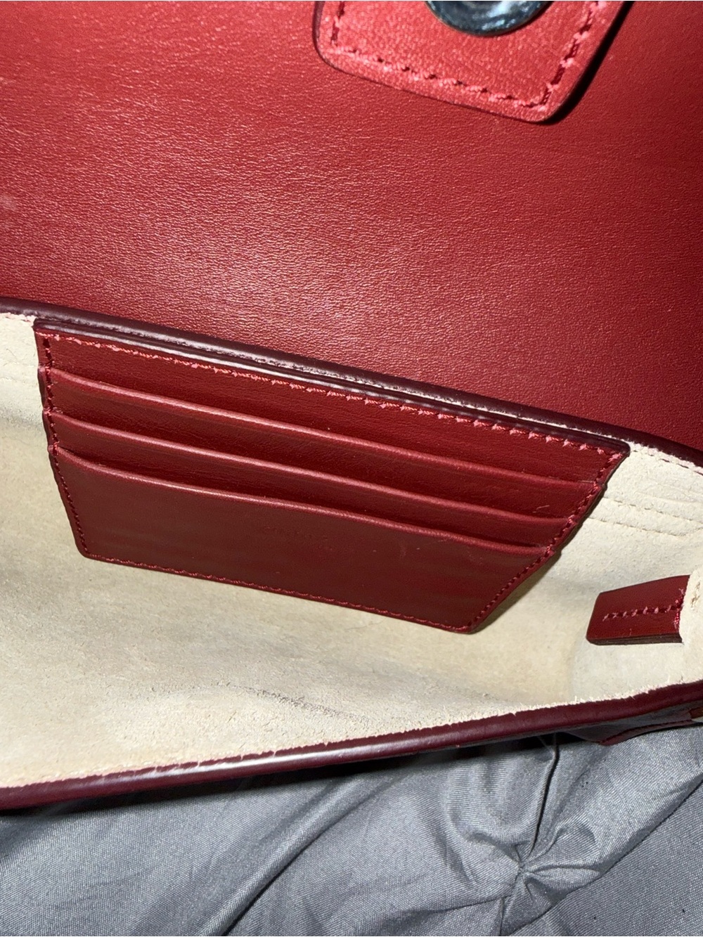 Chloé Small Crossbody Bag in Burgundy and Rust - Picture 3 of 6